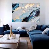 Tocco d'oro su tela Sinfonia oceanica | dimensioni diverse